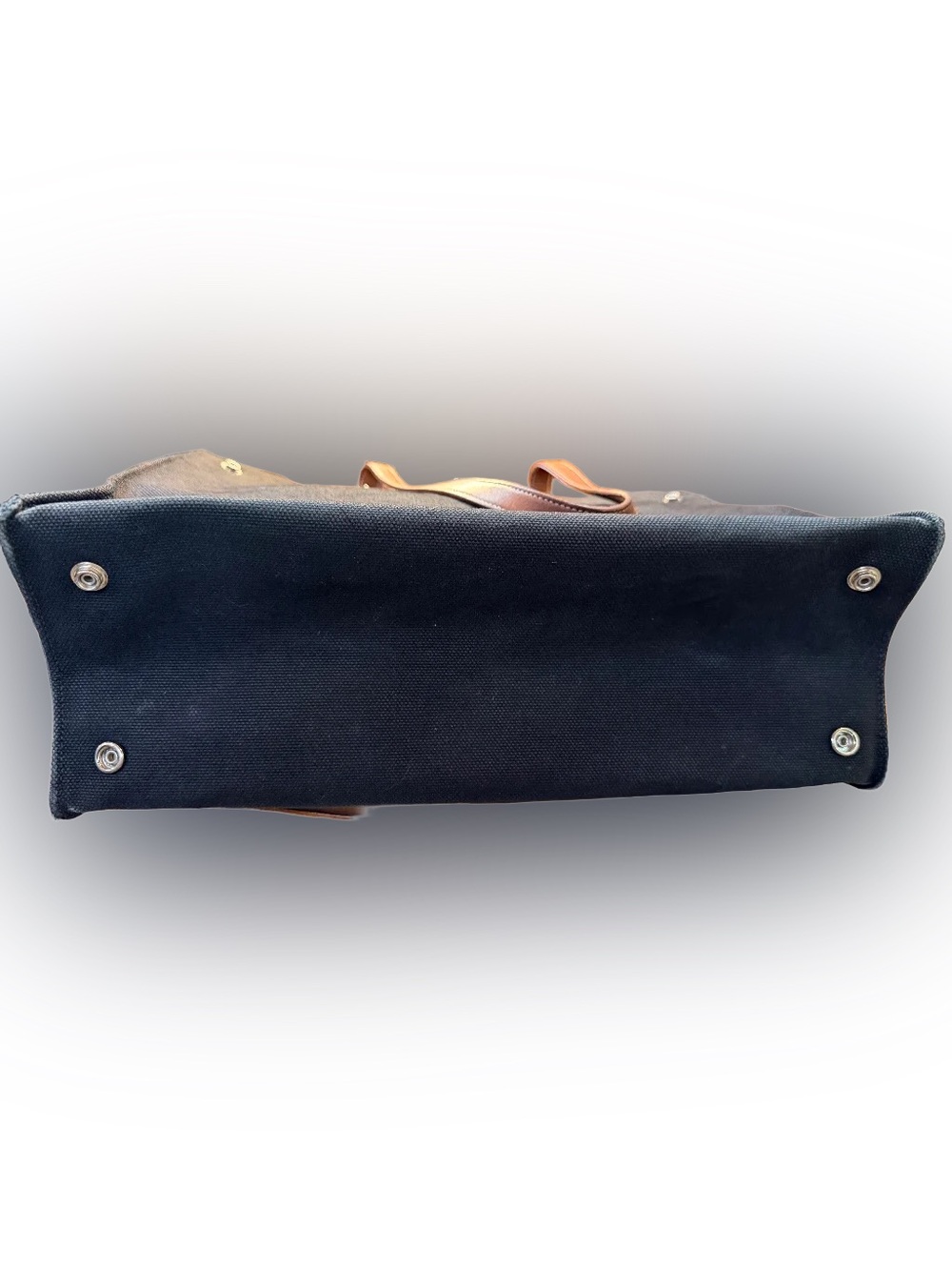 Hermes Black Tote with Tan Handles - Picture 8 of 12